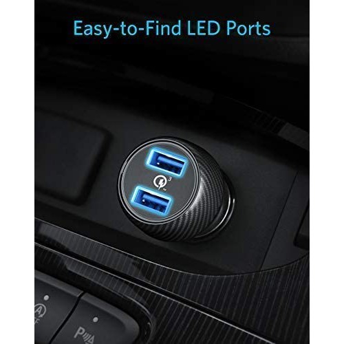 Tẩu sạc ô tô Anker PowerDrive Speed 2 - A2228 ,Quick Charge 3.0 39W , 2 cổng USB