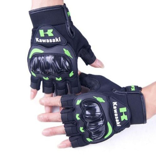 Găng tay xe máy gù nhựa cụt ngón monster- ktv- kawasaki- đi phượt