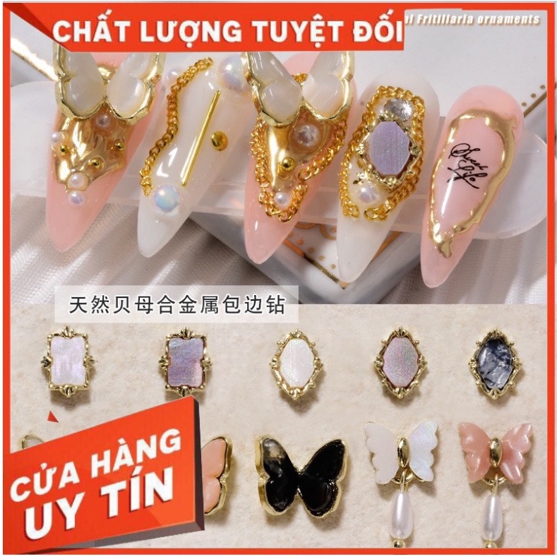 Charm bướm đá trang trí móng loại mới cao cấp