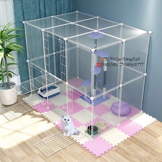 Chuồng quây chó mèo trắng trong suốt