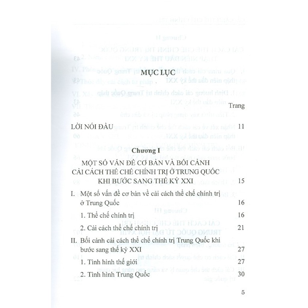 Sách - Cải Cách Thể Chế Chính Trị Ở Trung Quốc Hai Thập Niên Đầu Thế Kỷ XXI