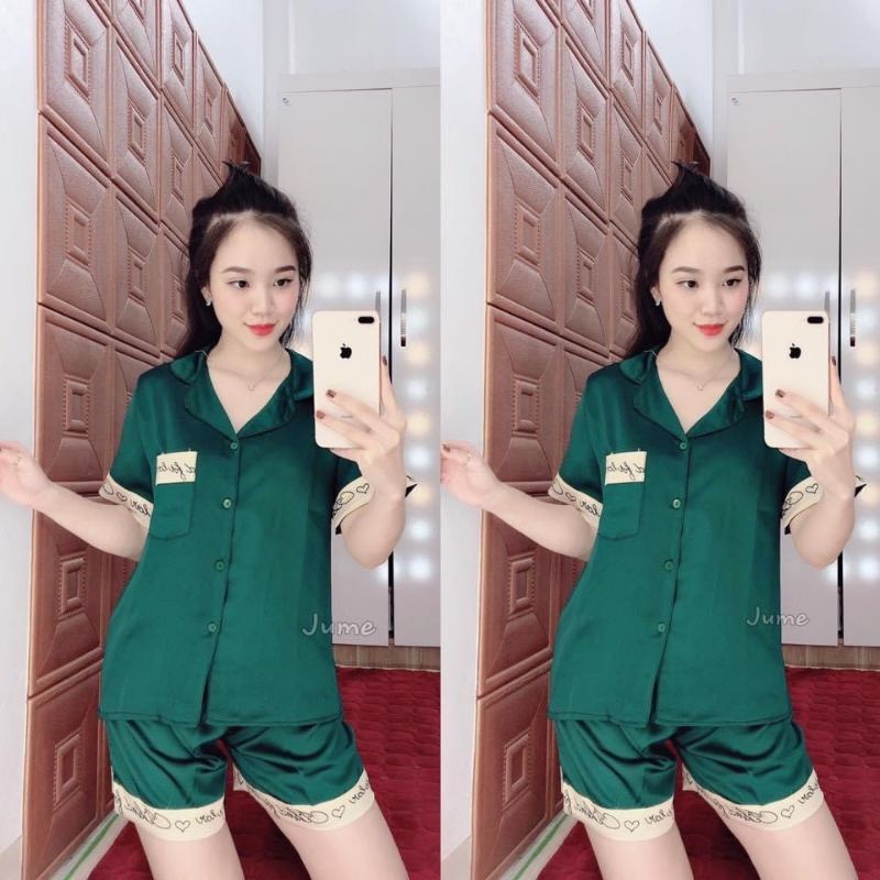 Bộ Đồ Ngủ Pijama Lụa Tay Cộc Quần Đùi Siêu Xinh, Mềm Mịn, Chất Đẹp Độc Lạ Khó Tìm | BigBuy360 - bigbuy360.vn