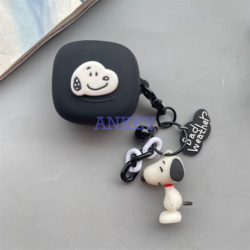 For Anker Soundcore P25i R50i P20i Case Silicone Lovely Earbuds Waterproof Shockproof Soft Protective Headphone Cover Headset Skin with Pendant