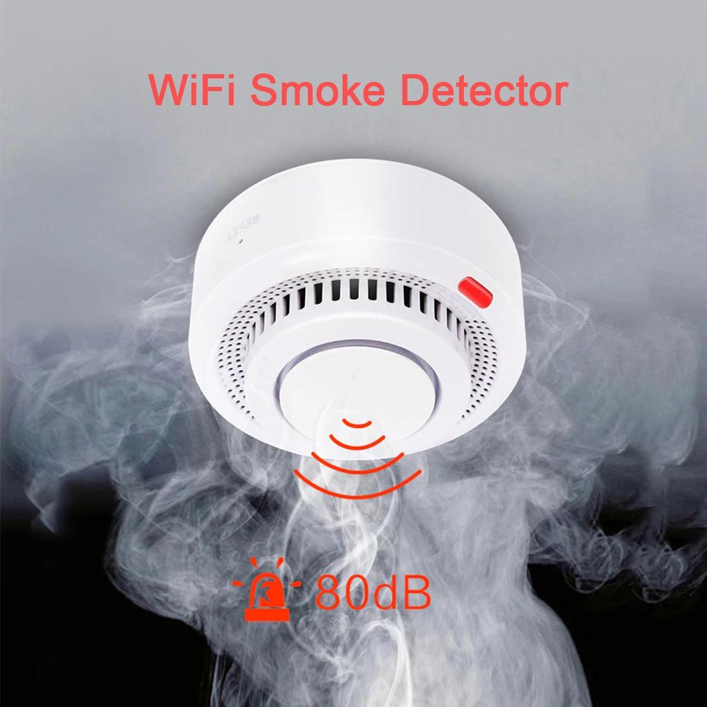 🎉Tuya WiFi Báo động khói Báo động khói không dây thông minh Phòng cháy chữa cháy Báo cháy Hệ thống an ninh gia đình