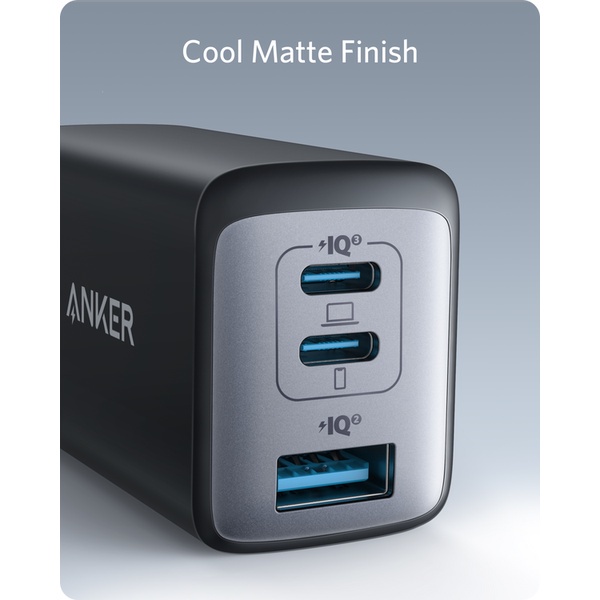 Anker a2667 nano ii 65w 735 bộ sạc nhanh ba cổng usb usb-c bộ sạc treo tường gấp cho macbook pro / air ipad galaxy s20 / s10
