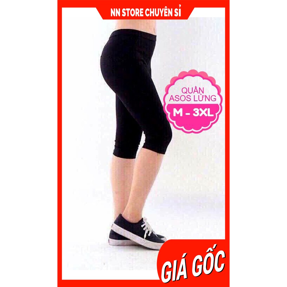 Quần legging nâng mông dài ngố lửng ôm body chất thun umi cao cấp siêu co giãn