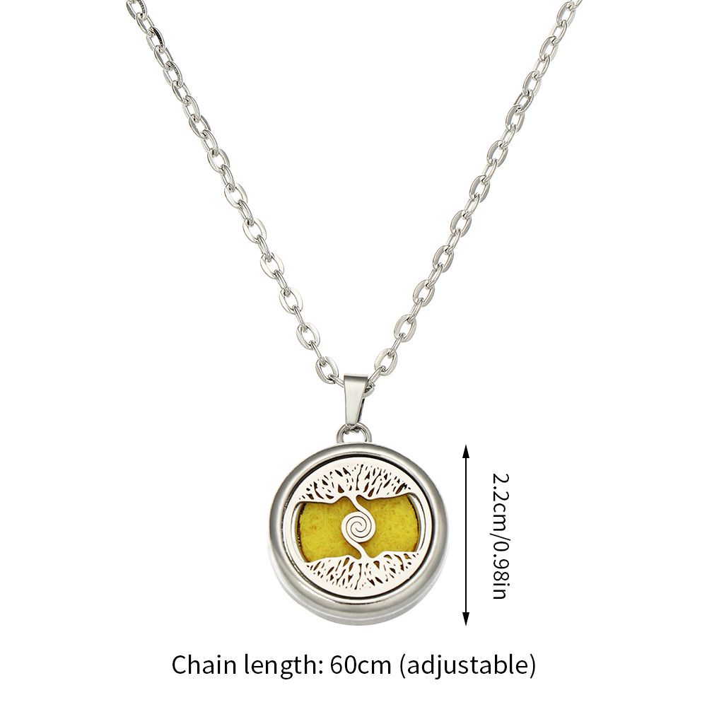 Vòng cổ khuếch tán tinh dầu thơm bằng thép không gỉ 20mm thời trang cho nam và nữ