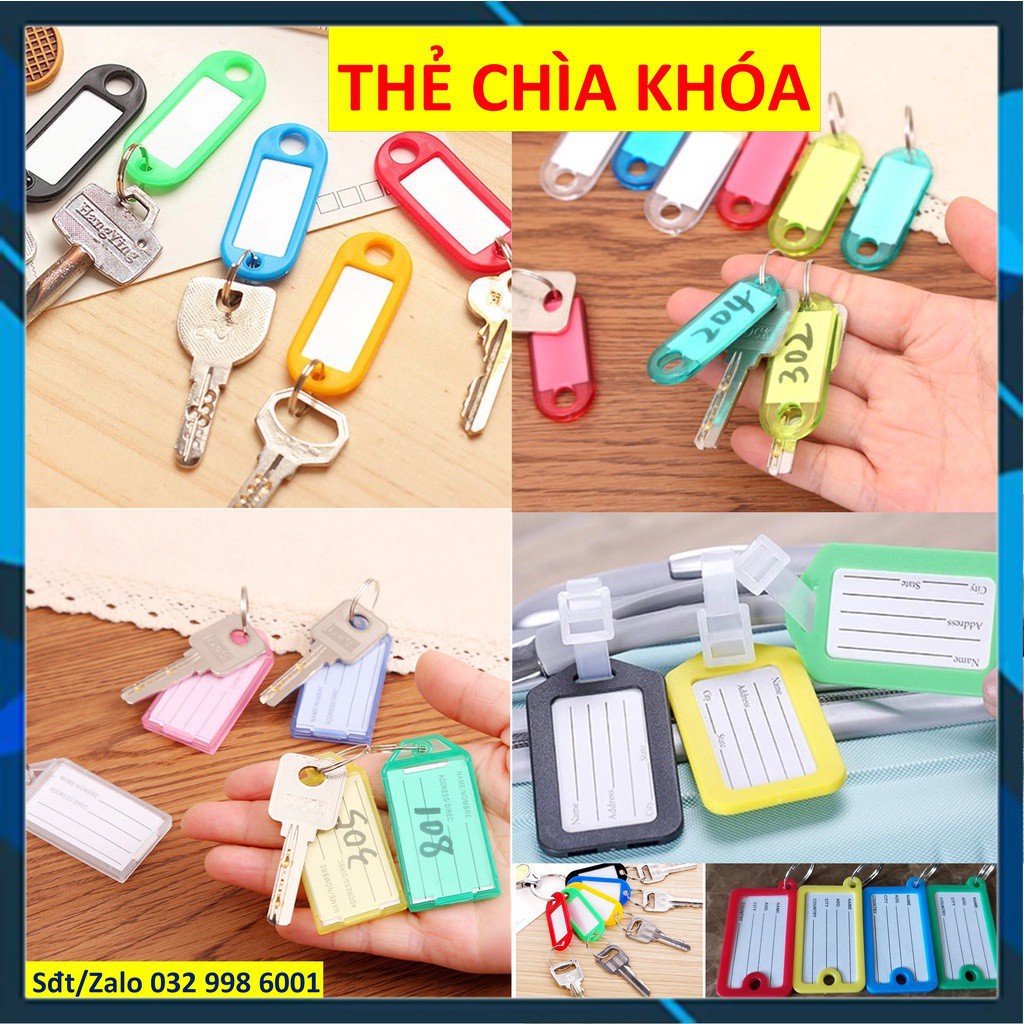 Móc khóa name tag Thẻ ghi nhớ chìa khóa tag name viết thông tin đánh dấu key tag Thẻ chìa khóa Móc c