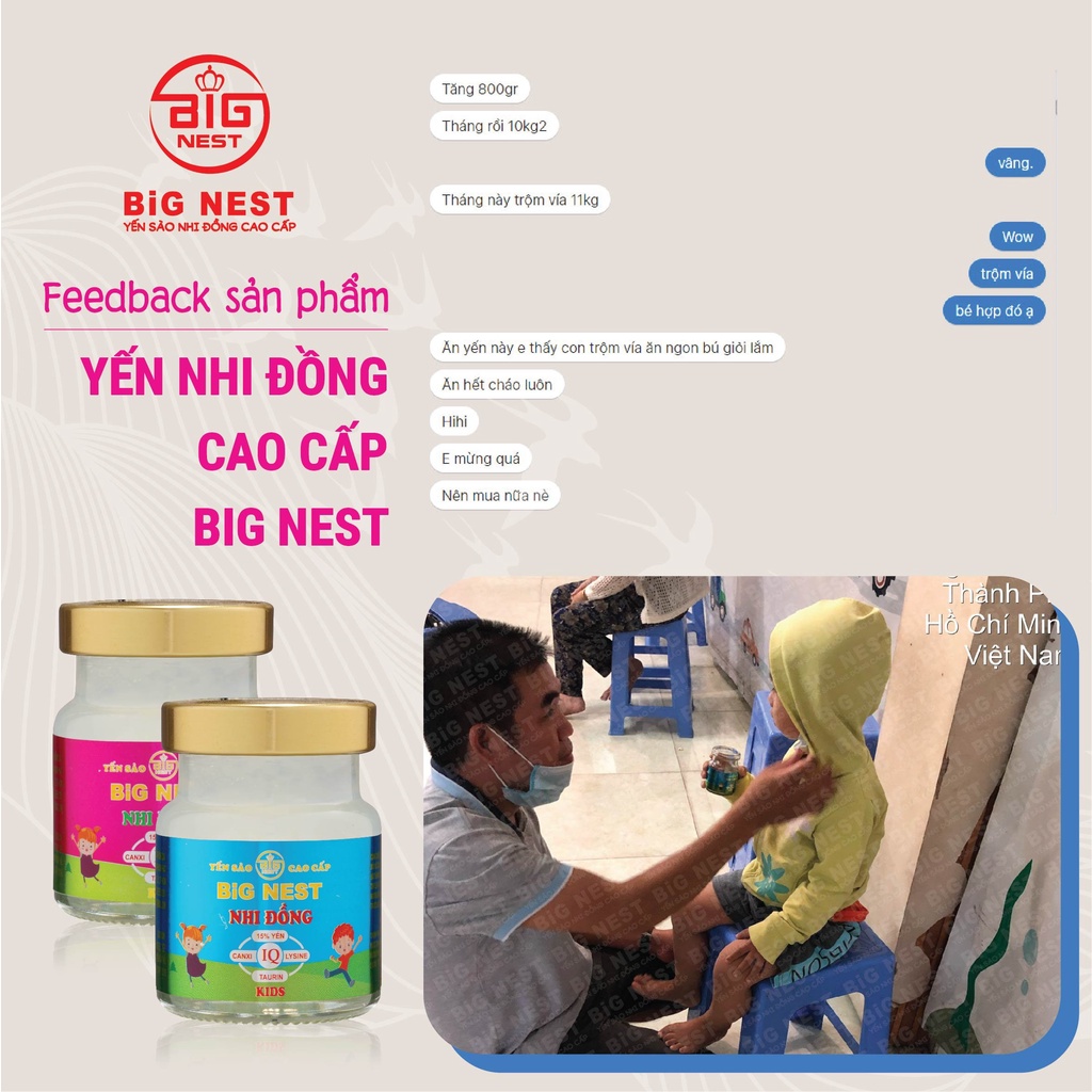 YẾN SÀO NHI ĐỒNG BIGNEST Cao Cấp Dành Hương Tự Nhiên Cho Bé Từ 10 Tháng Tuổi