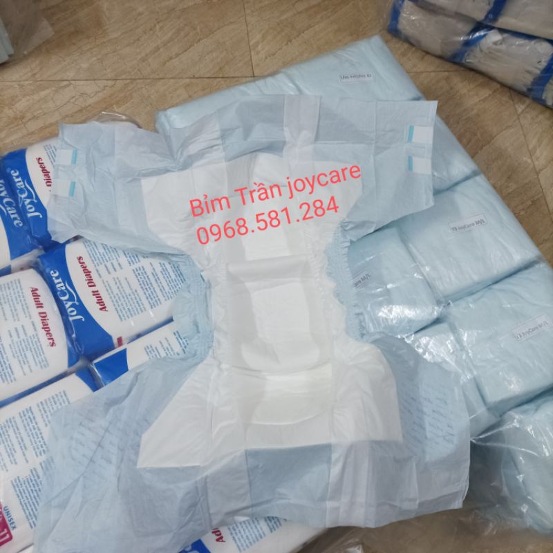 Tã Bỉm dán trần JOYCARE  có vách chống chào (10 gói 100miếng) siêu thấm hút kháng khuẩn M/L:40-70kg