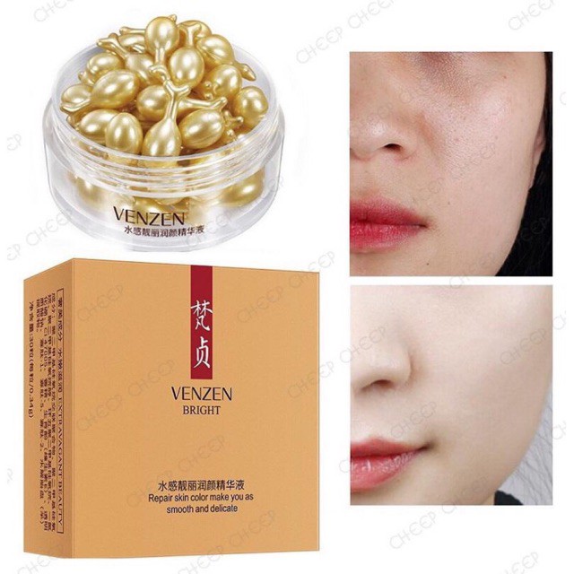 💕HOT💕 Serum Viên Dưỡng Da Căng Bóng VEZE Siêu Phẩm Dưỡng Da Cung Cấp Collagen Thu Nhỏ Lỗ Chân Lông