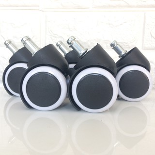 5 Bánh xe chân ghế xoay màu ĐEN TRẮNG - Ghế giám đốc - Ghế nhân viên - Ghế trưởng phòng