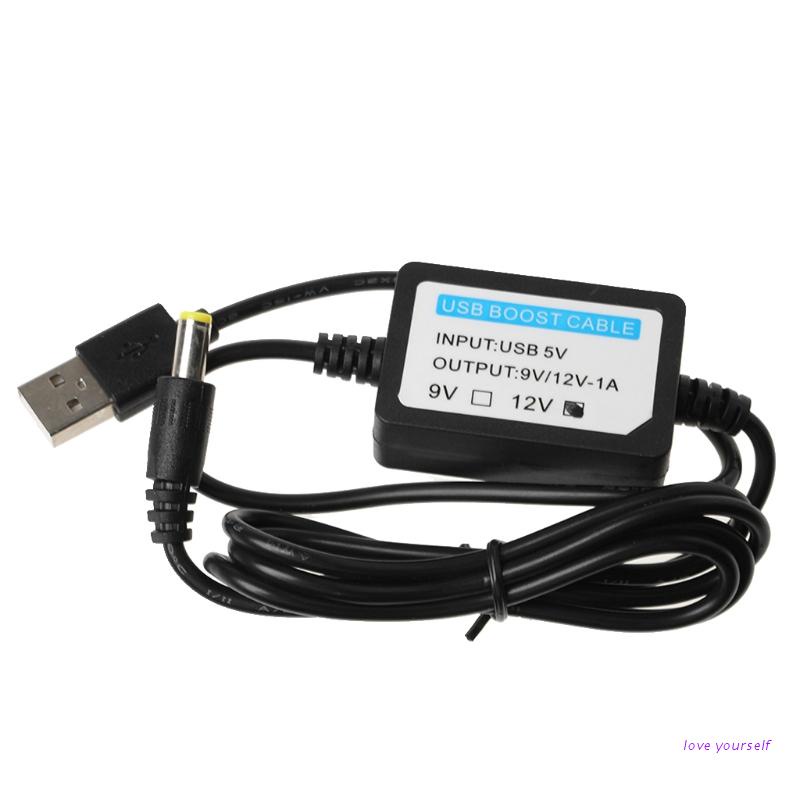 Cáp Chuyển Đổi USB 5V Sang 12V 5.5x2.1mm Cho Dây Đèn LED