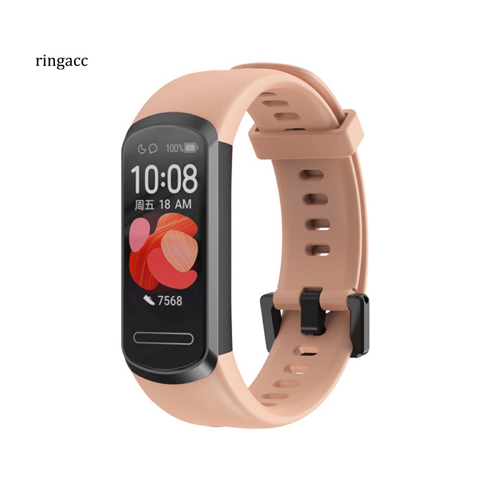 Dây Đeo Thay Thế Chất Liệu Silicon Màu Trơn Cho Huawei Band 4