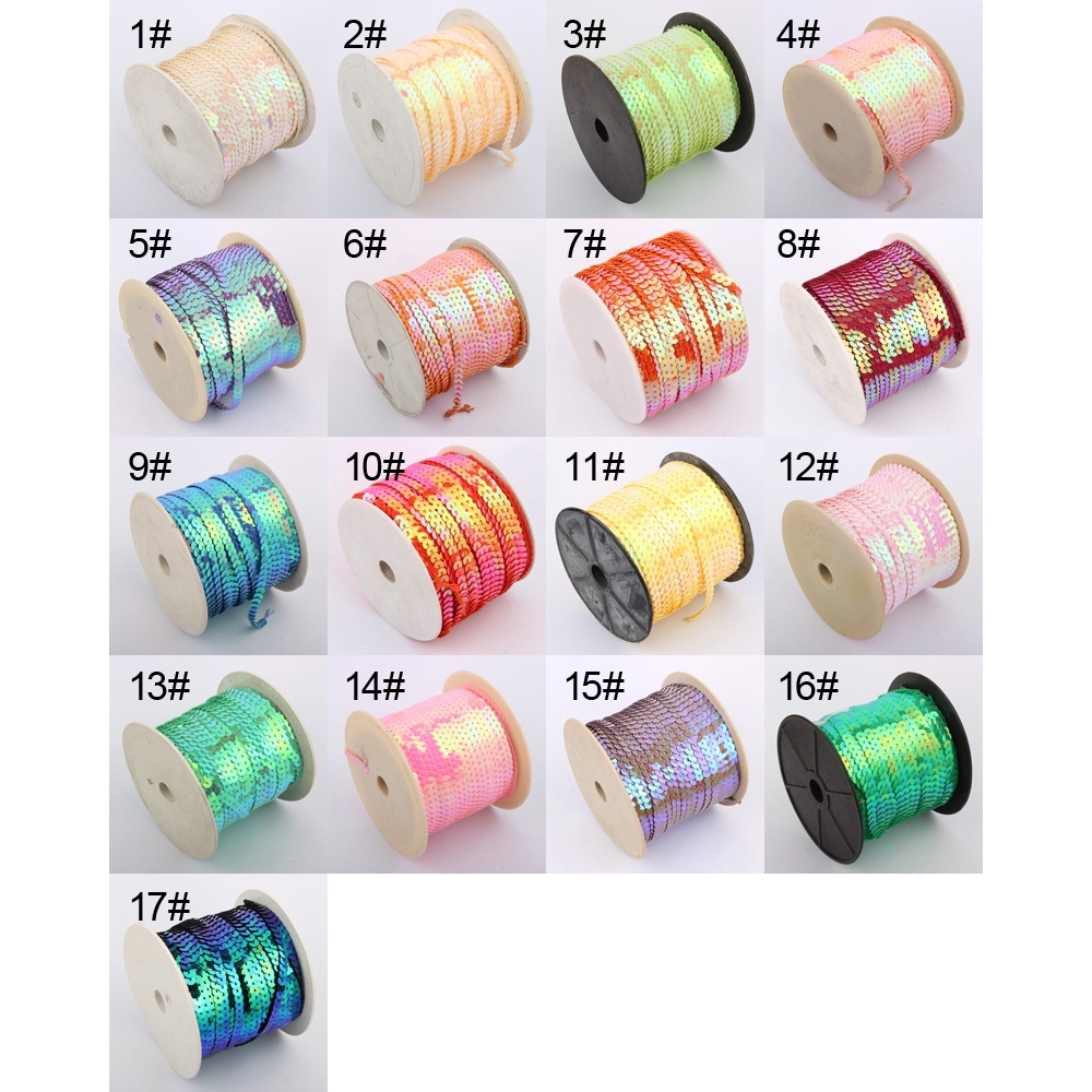 20 Yards Hạt Sequin Tròn Đường Kính 6mm