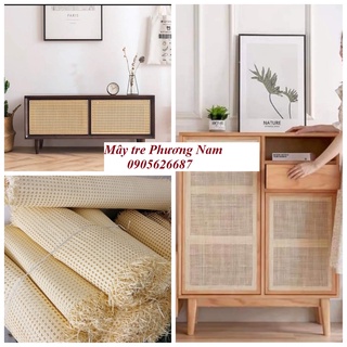 Mành mây caro tự nhiên khổ 60 chuyên dùng trang trí nội thất combo 5 mét