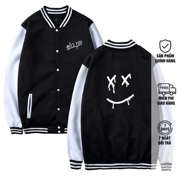 Áo Khoác Bomber Classic Nam Nữ MẶT CƯỜI 3D , 3 màu, Có video thật, Anam Store