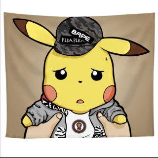 Tranh vải decor pikachu siêu cá tính A63