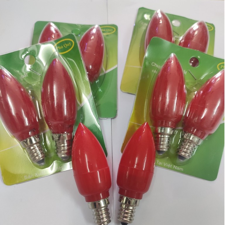 Combo 2 bóng đèn led trái ớt , led bàn thờ cà na
