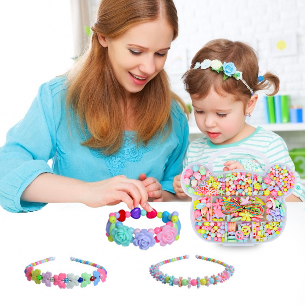 Bộ dụng cụ xỏ hạt làm vòng tay / vòng cổ cho bé