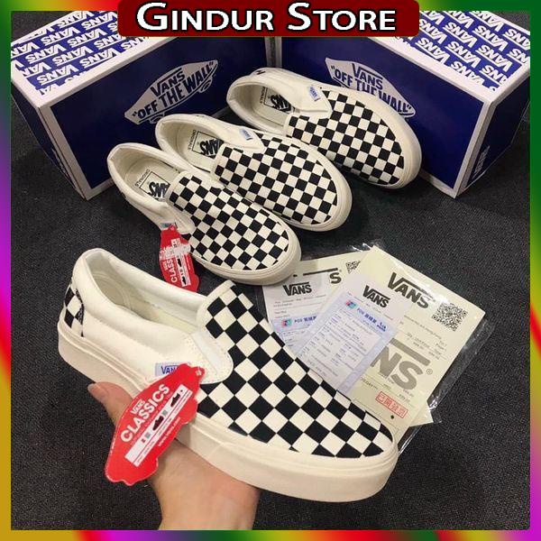 ✅xả kho✅ Giày thể thao vans caro lười van dán fog buộc giây nam nữ đủ size 36 đến 43 bản đẹp hàng fuill box bill