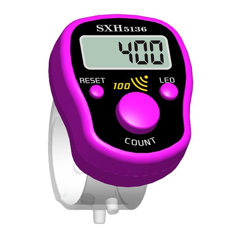 Máy đếm số lần đeo ngón tay dùng niệm phật/ may dệt kim có màn hình LCD