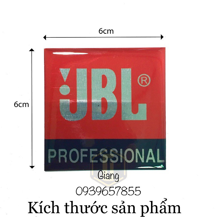 Tem Loa JBL Professional Đỏ Đen 6cm x 6cm giá 2 chiếc