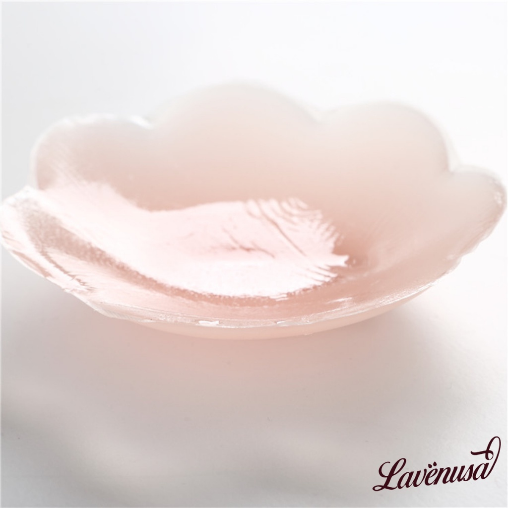 Miếng dán ngực silicon siêu dính an toàn hình tròn hoa túi 2 miếng LAVENUSA AL19