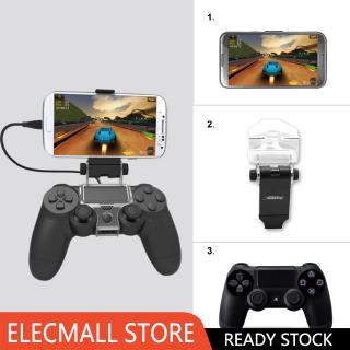PS4 Slim Smart Handle Clip Cell Mobile Phone Clamp Holder with OTG Cable for  4 Controller Black