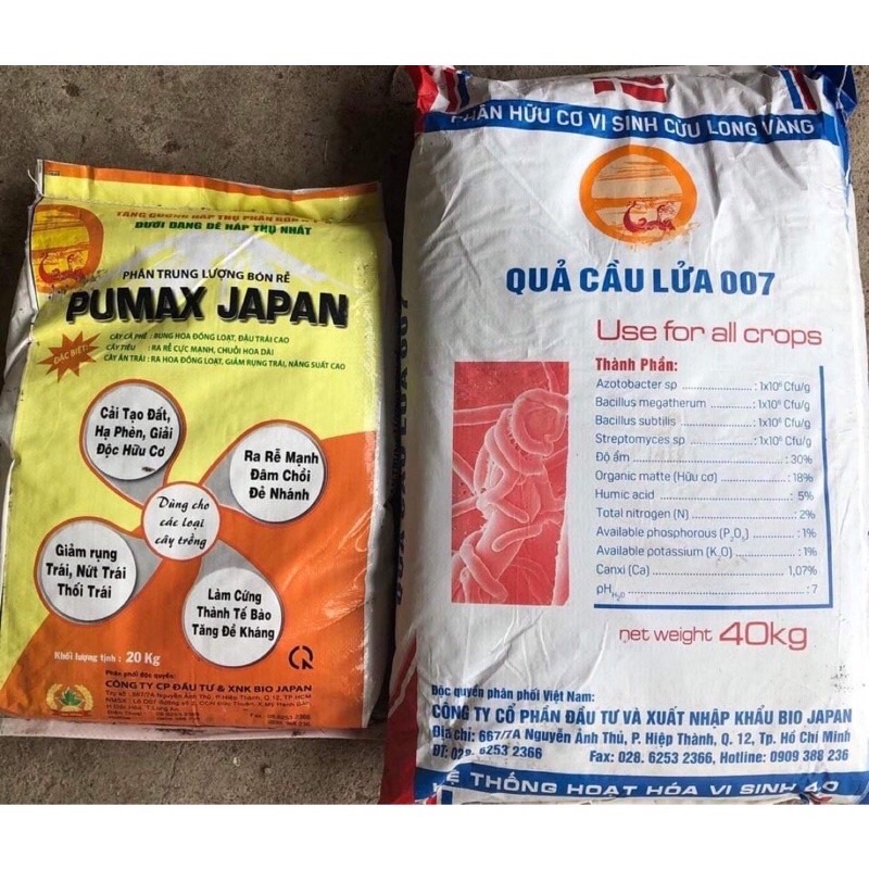 1kg phân Pumax Japan+ 4kg phân 007
