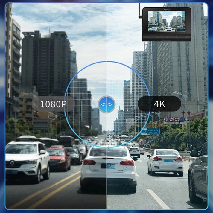 Sản Phẩm Camera hành trình ô tô Xiaomi 70mai. Bản Quốc Tế cao cấp A800S, 4K, Wifi - Bộ tích hợp Camera trước + Camera Sa