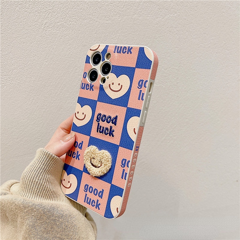 Ốp Điện Thoại Thêu Hình Trái Tim Cho iphone13 / 2pro / max 11 xr / xs 8plus