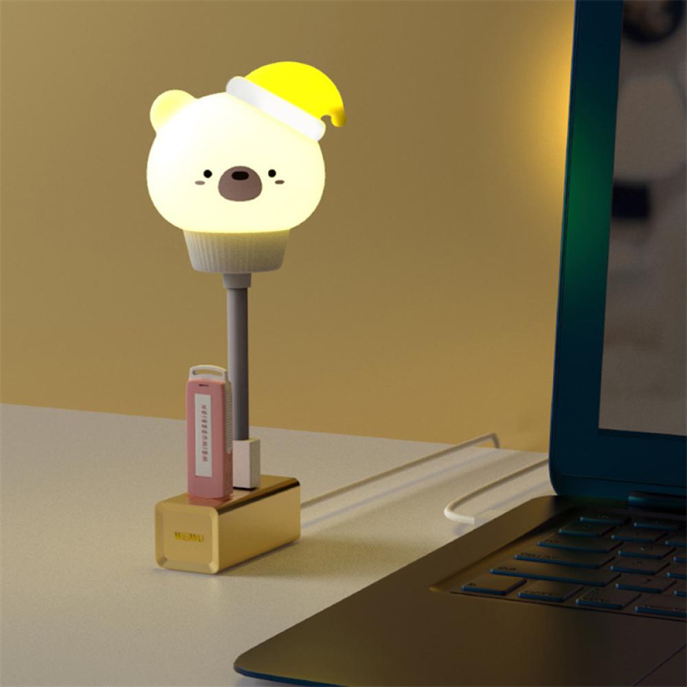 Đèn Ngủ LED H8Y2 Bảo Vệ Mắt Hình Động Vật Hoạt Hình Có Phích Cắm Sạc USB Cho Bé Sơ Sinh