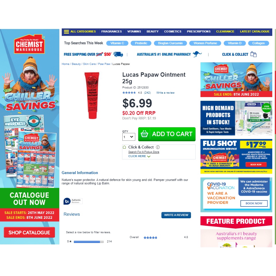 Kem đa năng Lucas Papaw 25g của Úc