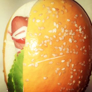 Mochi Squishy Bánh mì kẹp xúc xích đồ ăn giả