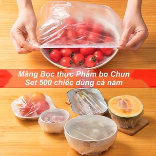 Set 500 chiếc Màng bọc thực phẩm co giãn siêu dai có chun