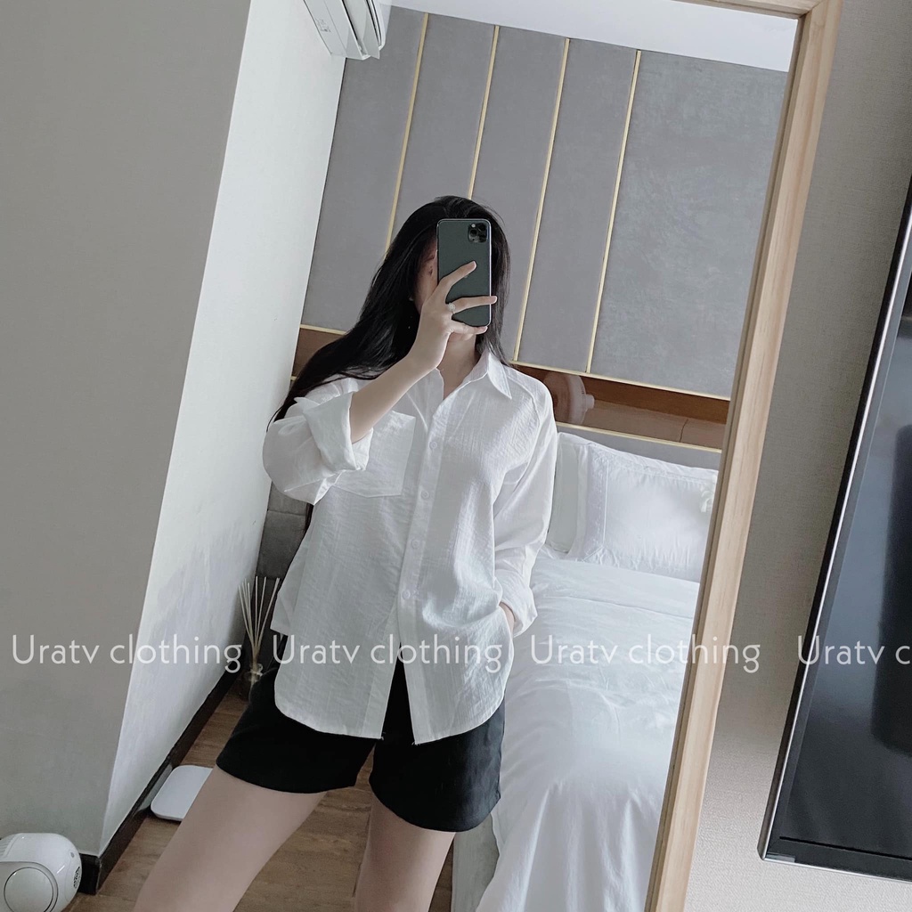 [FREESHIP - ẢNH CHÍNH CHỦ] Áo sơ mi tay dài oversize 155