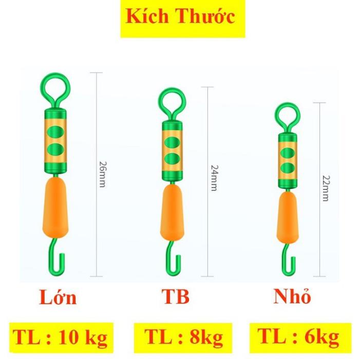 Sét 5 Khóa Link Ma ní Buộc Trục Câu Đài Câu Đơn Chống Xoắn Cao Cấp PK40 đồ câu FISHING_HD