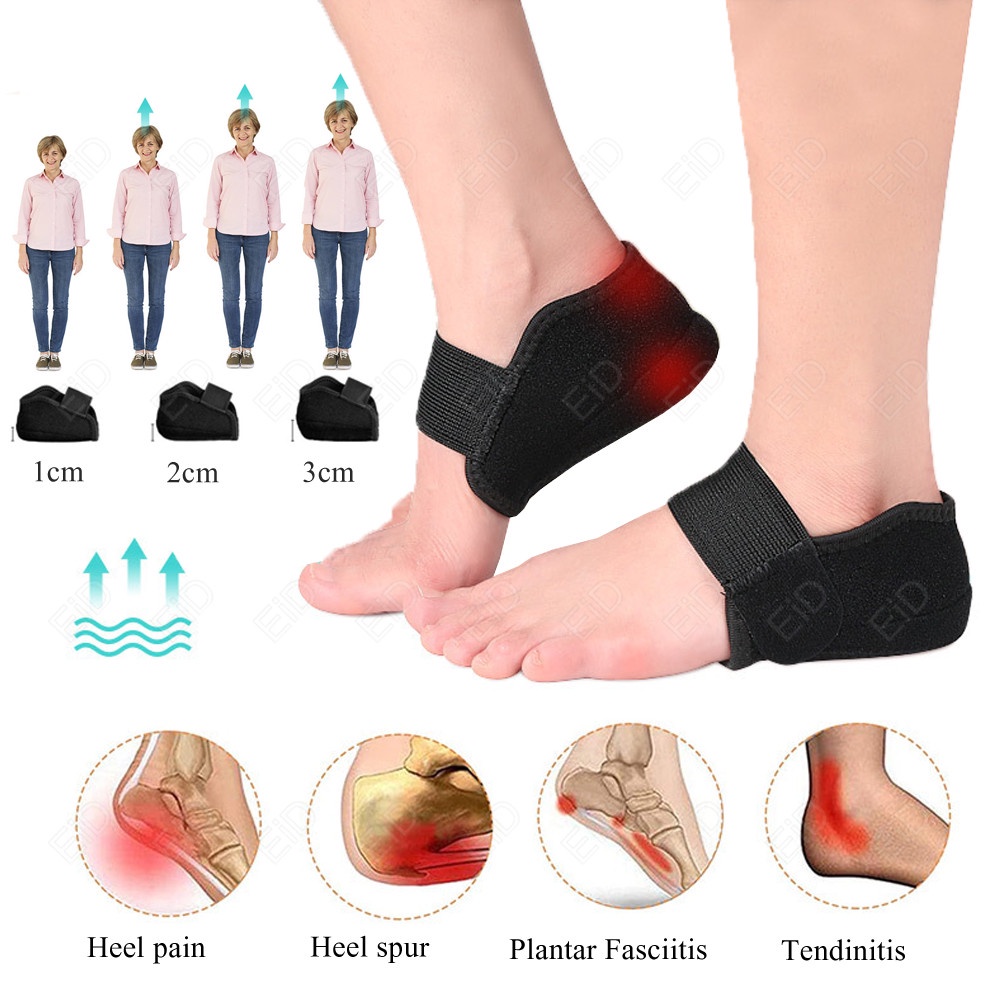 Đế Lót Giày Tăng Chiều Cao 2 / 3 / 5 cm Bằng Silicone Đàn Hồi Điều Chỉnh Được Cho Nam & Nữ