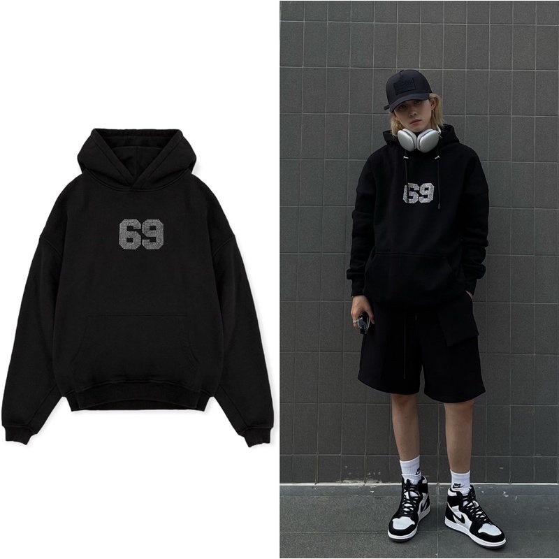 [CHÍNH HÃNG MENTALBOSS] Áo khoác hoodie 69 đính đá Mentalboss Private Club unisex
