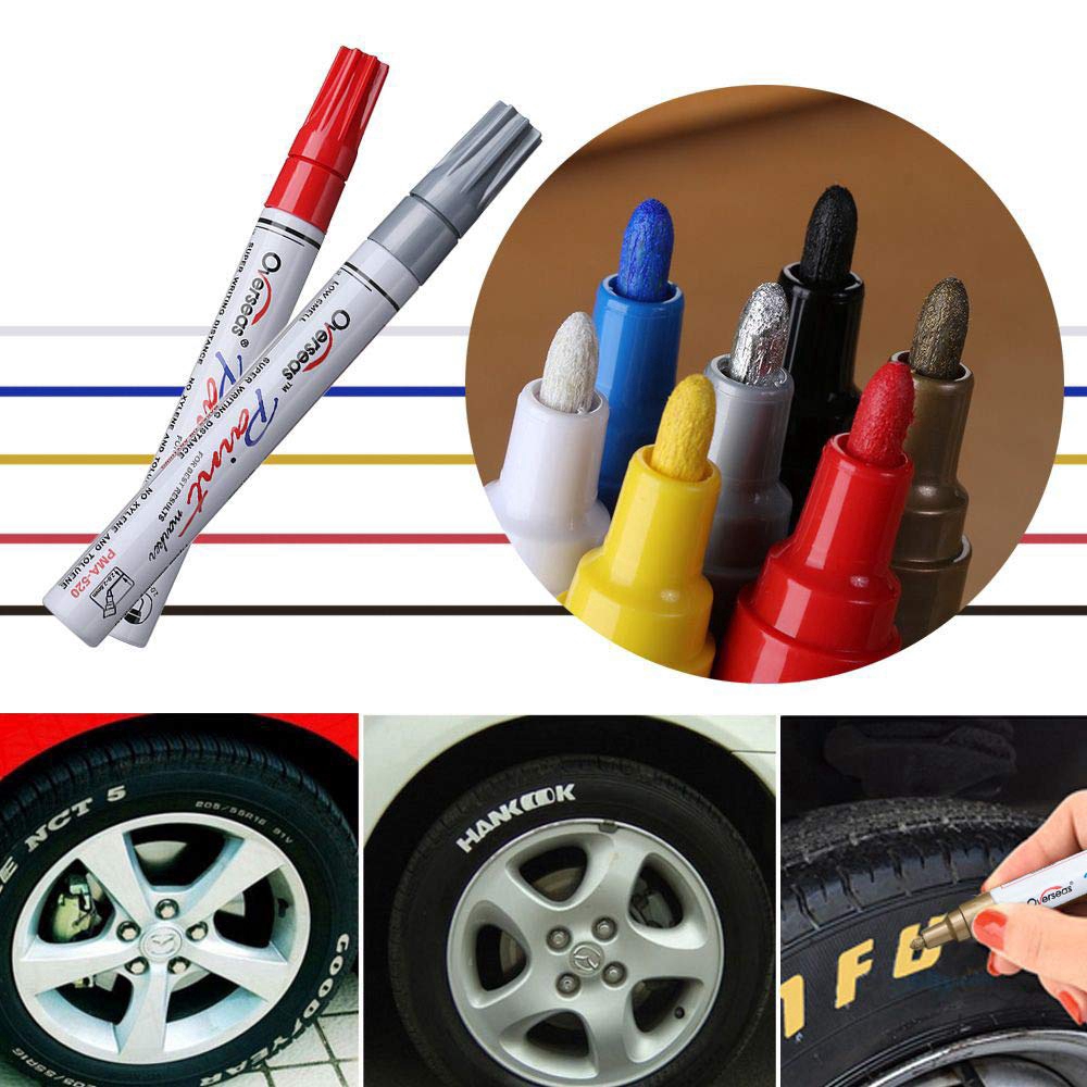 Bộ 12 màu cho bút đánh dấu acrylic đầu siêu mịn cho xe hơi/đá/ tranh/gốm/thủy tinh/vải.