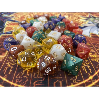 Xúc xắc Chơi Boardgame Đơn Màu - Bộ 7 Cái