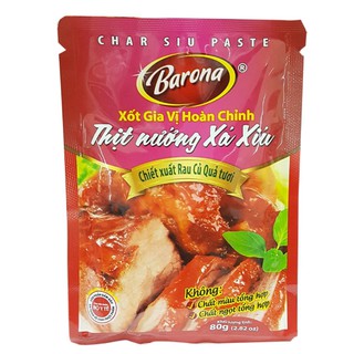 Xốt gia vị hoàn chỉnh Thịt nướng xá xíu Barona gói 80g