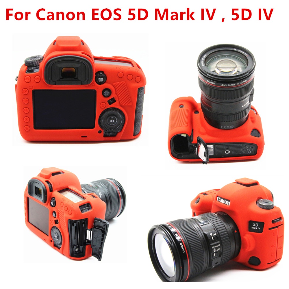 Túi Bảo Vệ Máy Ảnh Bằng Silicone Dành Cho Canon EOS R 6D 7D 80D 800D 750D 4000D 5DSR 5D Mark III IV 5D3 5D4 200D SL2 T100 T7i