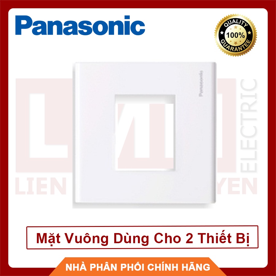 PANASONIC Mặt Vuông Dùng Cho 2 Thiết Bị WEB7812SW WIDE - Hàng Chất Lượng - BH 12 Tháng