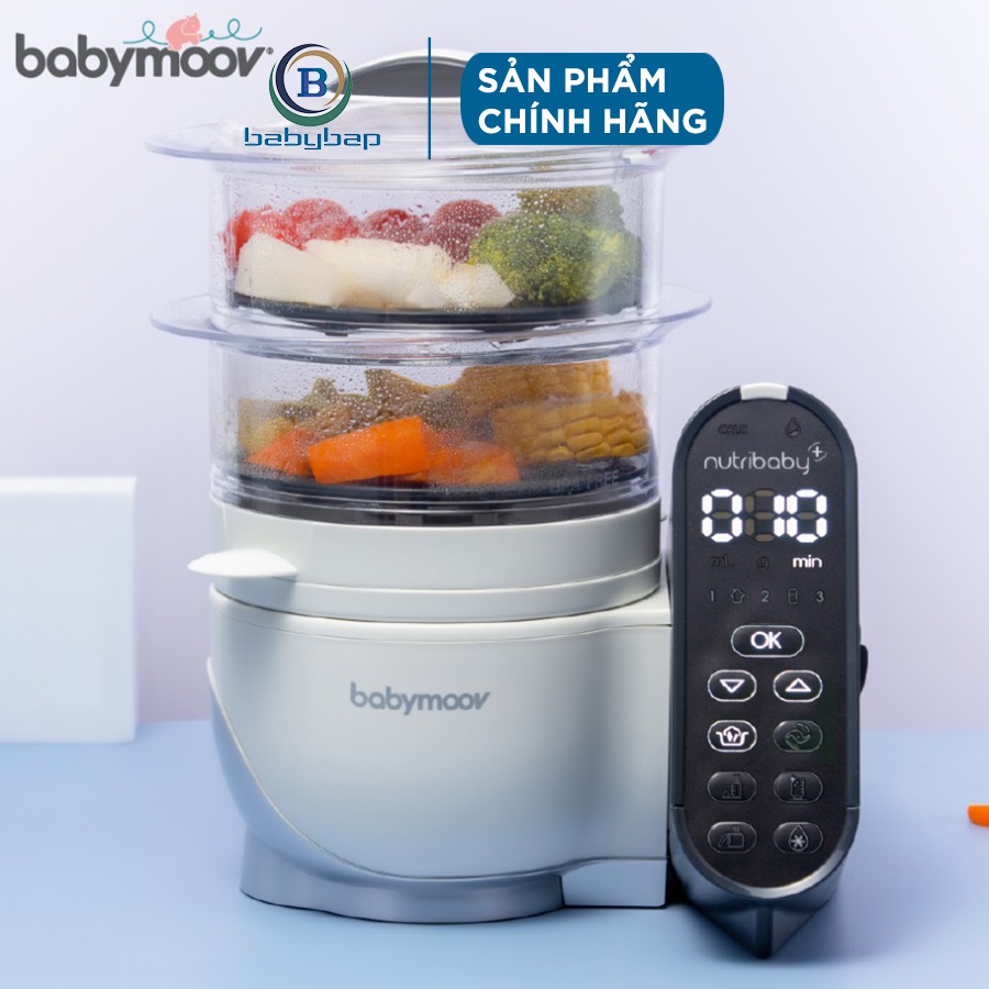 Máy Xay Hấp Đa Năng Nutribaby 5in1 Plus Babymoov Tiết Kiệm Thời Gian Và Công Sức Dọn Dẹp