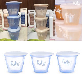 Bộ 3 cốc trữ thức ăn Fatzbaby 85ml/150ml đựng đồ ăn dăm cho bé
