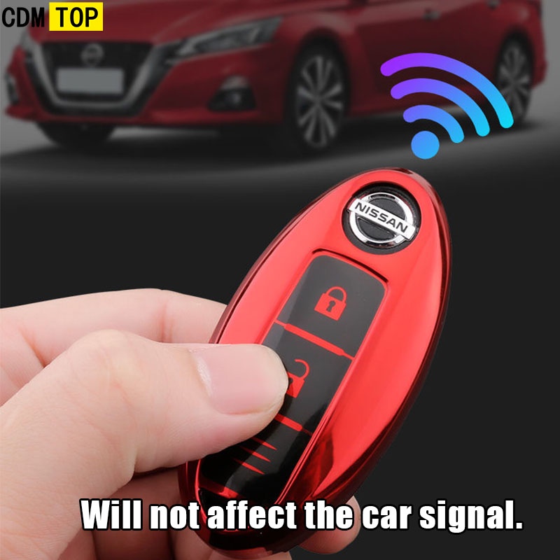 Vỏ TPU Kèm Móc Khóa Điều Khiển Từ Xa Cho Nissan Rogue XTrail T32 T31 Qashqai J11 J10 Kicks Tiida Murano Juke Versa Infiniti