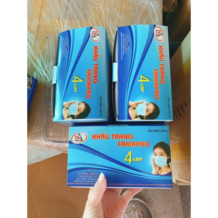 [HỘP-50c] 5 HỘP Khẩu trang y tế 4 lớp kháng khuẩn Famapro