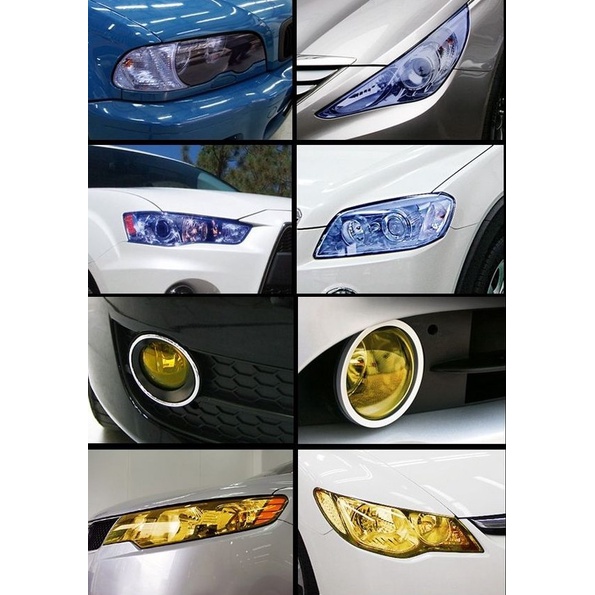 Decal tấm film dán đèn pha ô tô, xe máy cao cấp kích thước 30x60 cm, nhiều màu lựa chọn